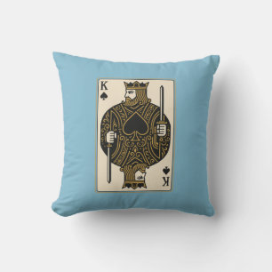 König der Spaden — Regal Black & Gold Kissen