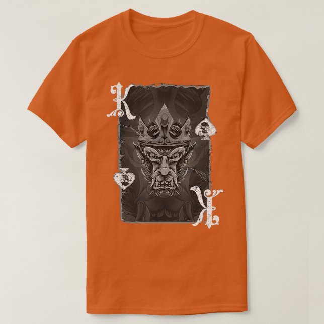 König der Spades Affen - Vintager Poker T-Shirt (Design vorne)