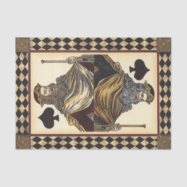 König der Spaten-Spielkarte durch Visions-Studio Seidenpapier (Vorderseite)