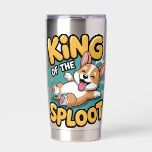 König der Sploot Lustige Hundefotze Geschenk Thermobecher