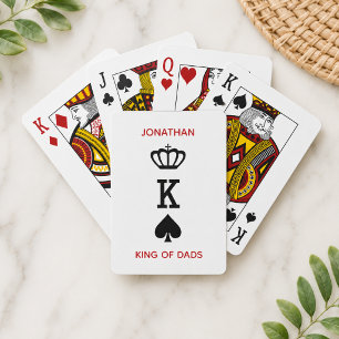 König der Vater Kronzeit Personalisierter Vater Ta Spielkarten