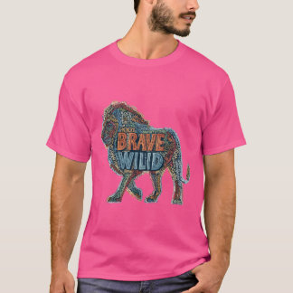 König der Wilden - Bunte Löwentypografie Männer T-Shirt
