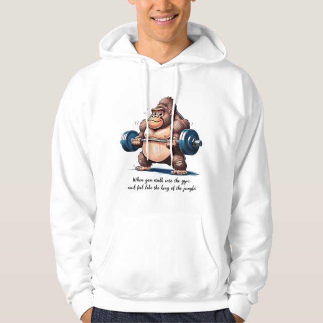 König des Dschungels am Gym Hoodie (Vorderseite)