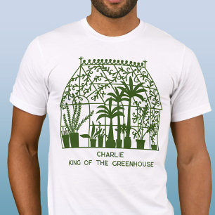 König des Gewächshauses Personalisiertes Gärtnern T-Shirt