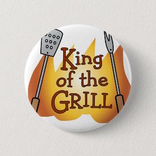 König des Grill-Knopf-Abzeichens Button