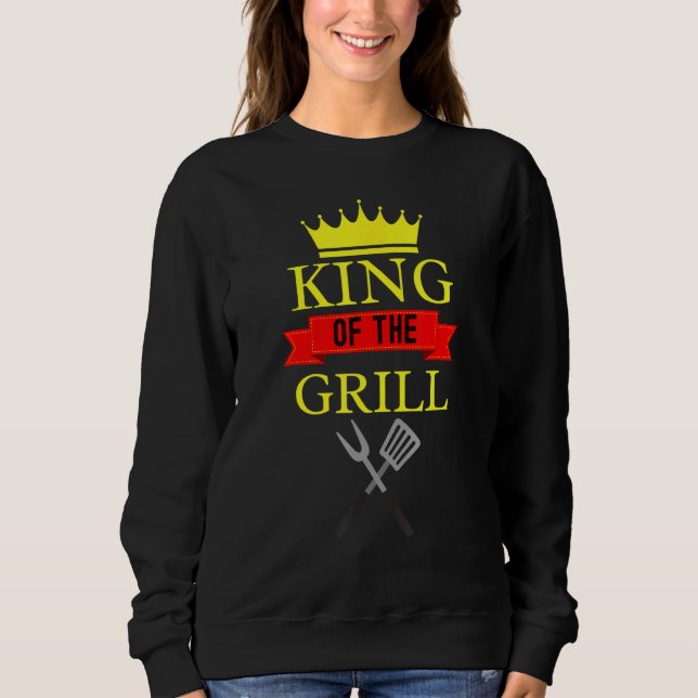 König des Grillkönigs Sweatshirt (Vorderseite)