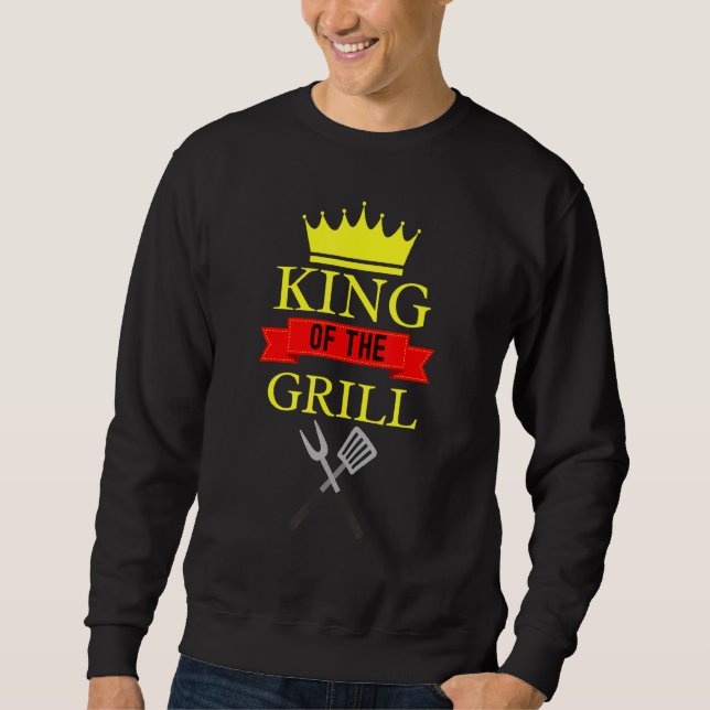 König des Grillkönigs Sweatshirt (Vorderseite)
