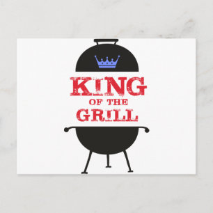 König des Grills, Blue Crown Red Postkarte