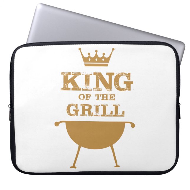 König des Grills, Gold Laptopschutzhülle (Vorderseite)