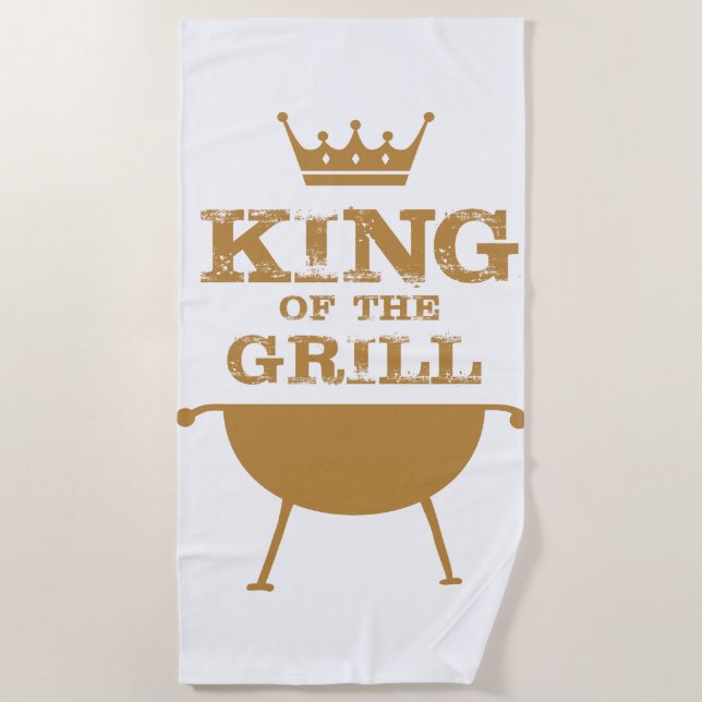 König des Grills, Gold Strandtuch (Vorderseite)