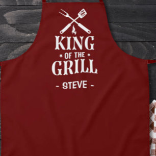 König des Grills Personalisierte BBQ Schürze