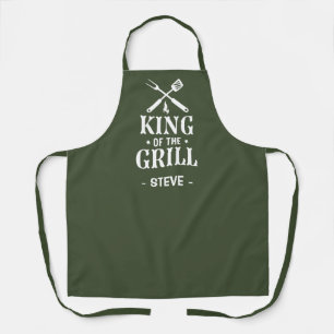 König des Grills Personalisierte BBQ Schürze