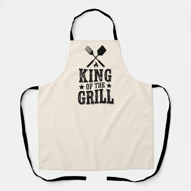 König des Grills Personalisierter BBQ-Meister Schürze (Vorderseite)