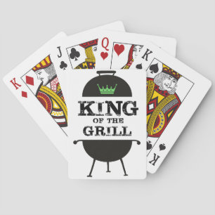 König des Grills, schwarz-grüne Krone Spielkarten