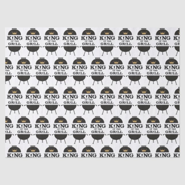 König des Grills, schwarze Goldkrone Seidenpapier (Vorderseite)