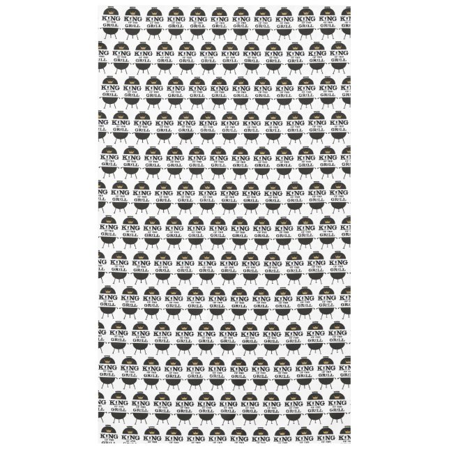 König des Grills, schwarze Goldkrone Tischdecke (Vorderseite)