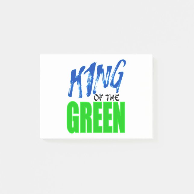 König des grünen dunkelgrünen post-it klebezettel (Vorderseite)