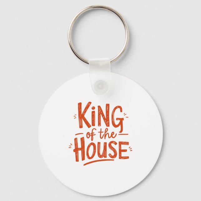 "König des Hauses" Geschenk der Väter Schlüsselanhänger (Vorderseite)