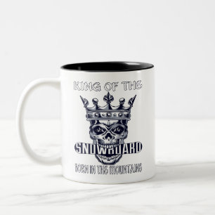 König des in den Bergen Geborenen Snowboards Zweifarbige Tasse