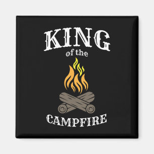 König des Lagerfeuers Lustiges Campen für Camper Magnet