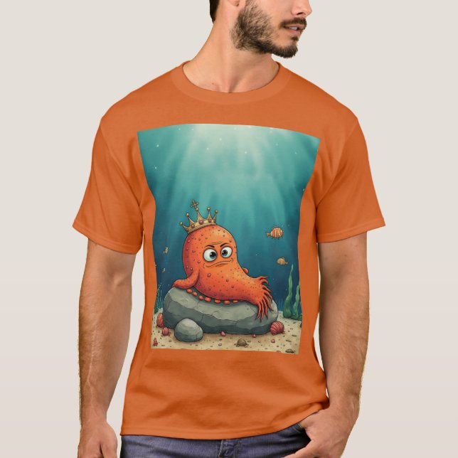 König des Meeres Grumpy Ozean Herrscher Cartoon Fr T-Shirt (Vorderseite)