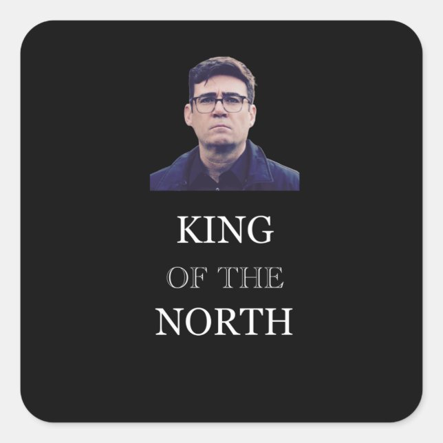 König des Nordens - Funny Andy Burnham Quadratischer Aufkleber (Vorderseite)