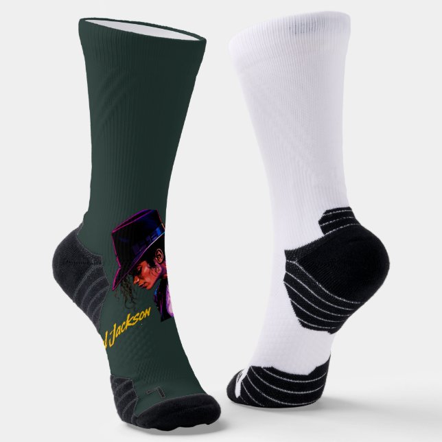 König des Pop-Moonwalk-Legend Retro-Tribut-Design Socken (Gewinkelt)
