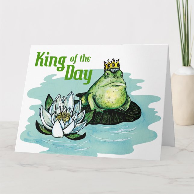 König des Tages - große Grußkarte Karte (Vorderseite)