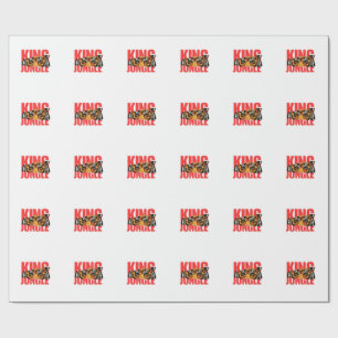 König Dschungel – Wildes Tiger-Power-Design Geschenkpapier