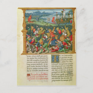 König Edward III Krieg im Kampf gegen die Schlacht Postkarte