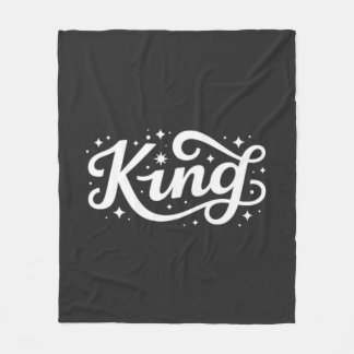 König Elegante Typografie Kronenlose Königliche Sc Fleecedecke