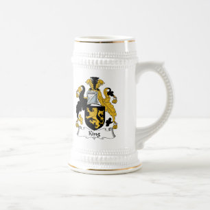 König Familienwappen Bierglas