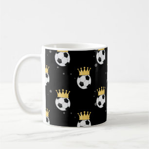 König Fußball / Fußball Nahtloses Muster Kaffeetasse