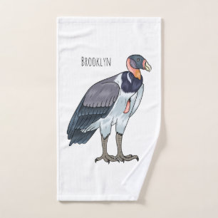 König Geier Vogel Cartoon-Illustration Badhandtuch Set