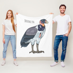 König Geier Vogel Cartoon-Illustration Fleecedecke