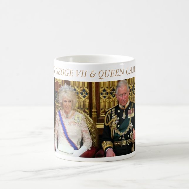 König George VII und Königin Camilla Kaffeetasse (Mittel)