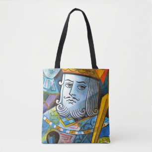 König hält Schwert Stock-Illustration Tasche