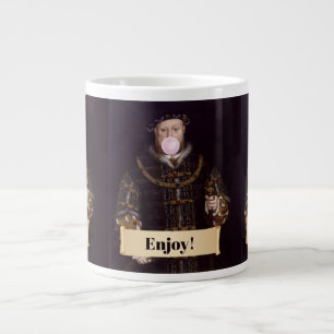 König Heinrich VIII. bläst rosa Kaugummi Jumbo-Tasse