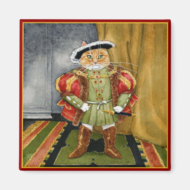 König Henry VIII. Königskatze-Magnet Magnet (Vorne)