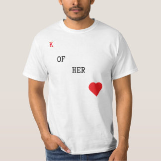 König ihres Herz-Spielkarte-T - Shirt