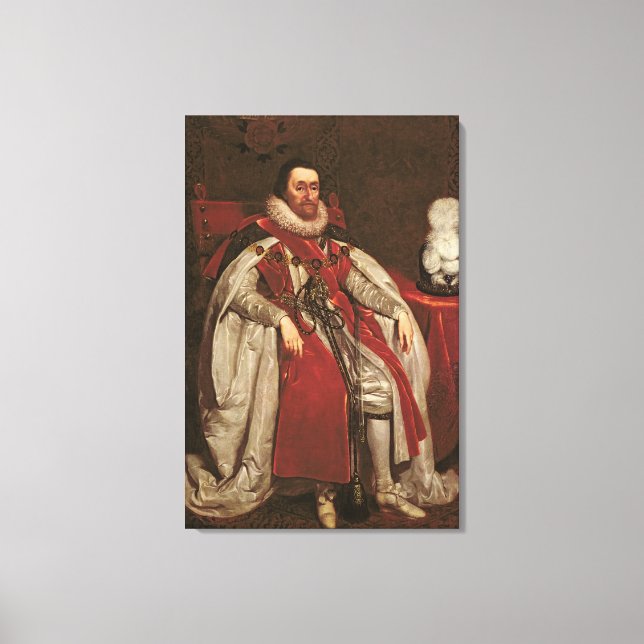 König James I von England und VI von Schottland, 1 Leinwanddruck (Vorderseite)