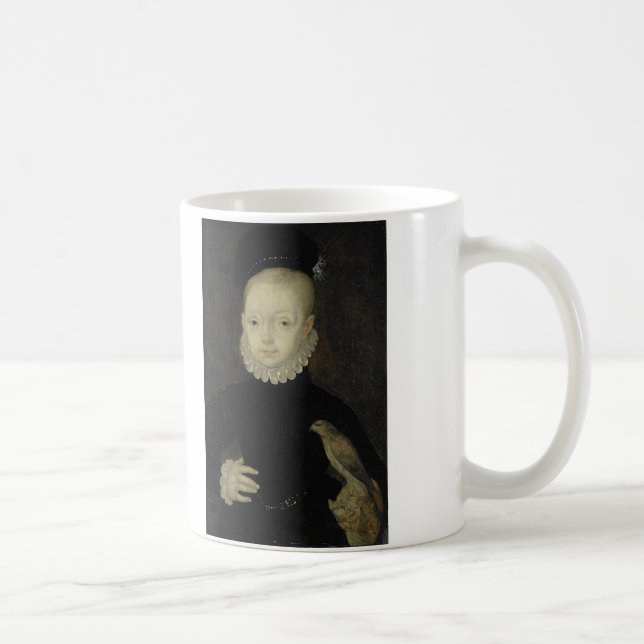 König James VI mit Sparrow Hawk - 1574 Kaffeetasse (Rechts)