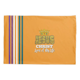 König Jesus Herr meines Lebens Orange Christlich Kissenbezug