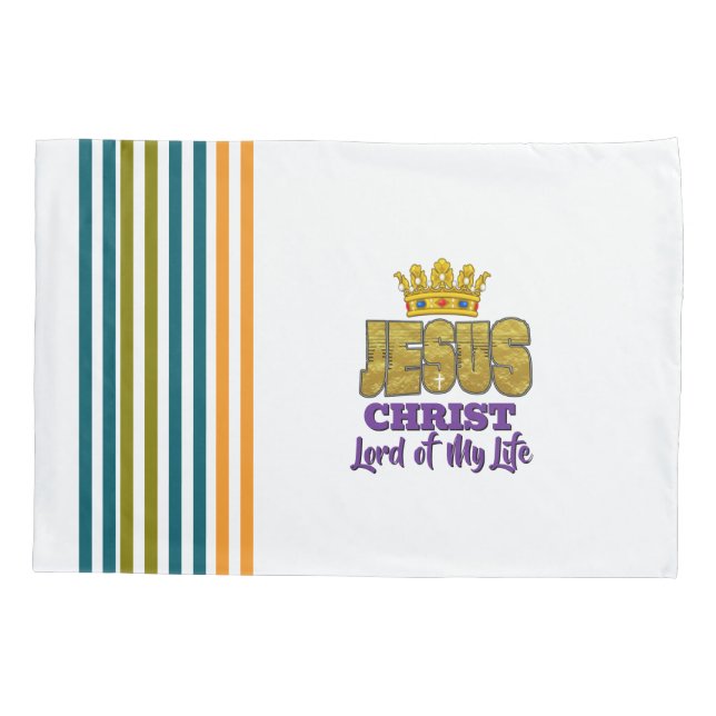 König Jesus, Herr meines Lebens weiß Christlich Kissenbezug (Rückseite)