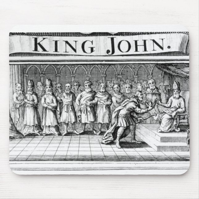 König John übergibt seine Krone Mousepad (Vorne)