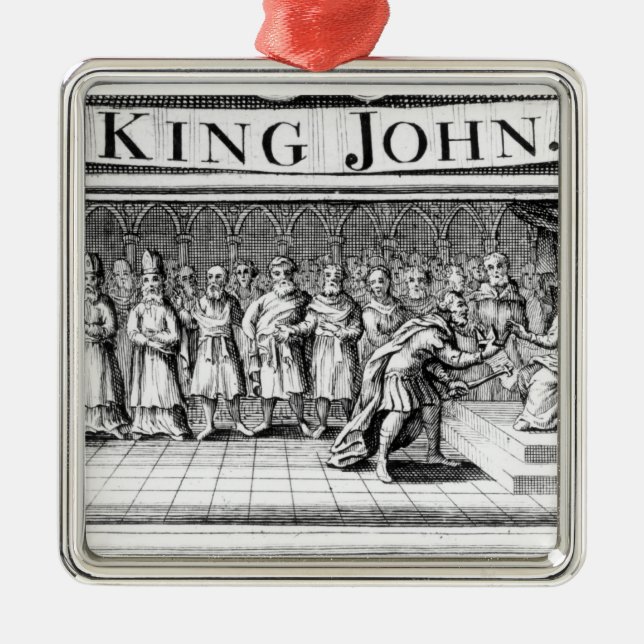 König John übergibt seine Krone Ornament Aus Metall (Vorne)
