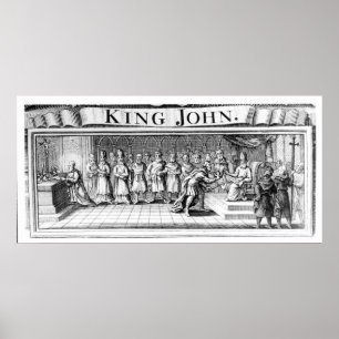 König John übergibt seine Krone Poster