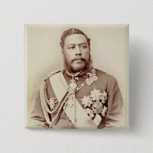 König Kalakaua (1836-91), spätes c19th Button (Vorderseite)