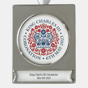 König Karl III. Banner-Ornament Silber