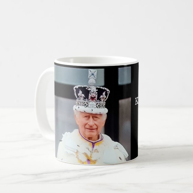 König Karl III. Krönung der Tasse (Vorderseite Links)